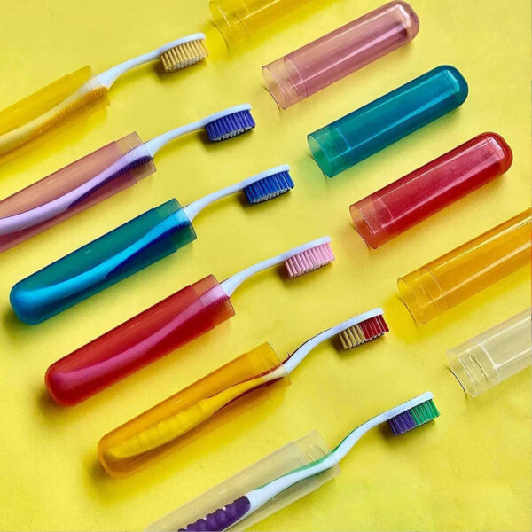 49693 Toothbrush Holder 6 Pc – Plastic Travel Toothbrush Cover & Case